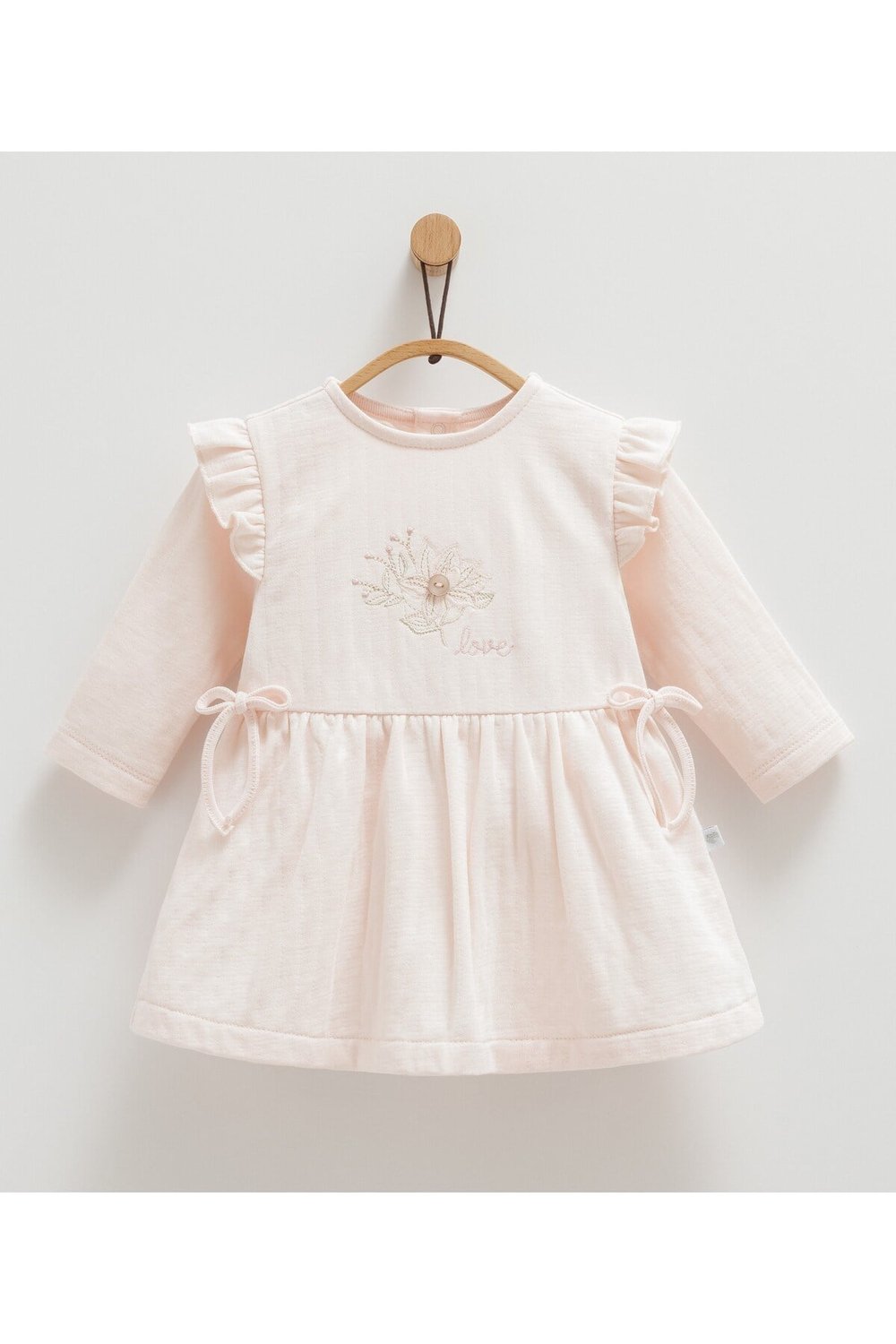 KIZ BEBEK ELBİSE FİYONK DETAYLI 100%PAMUK