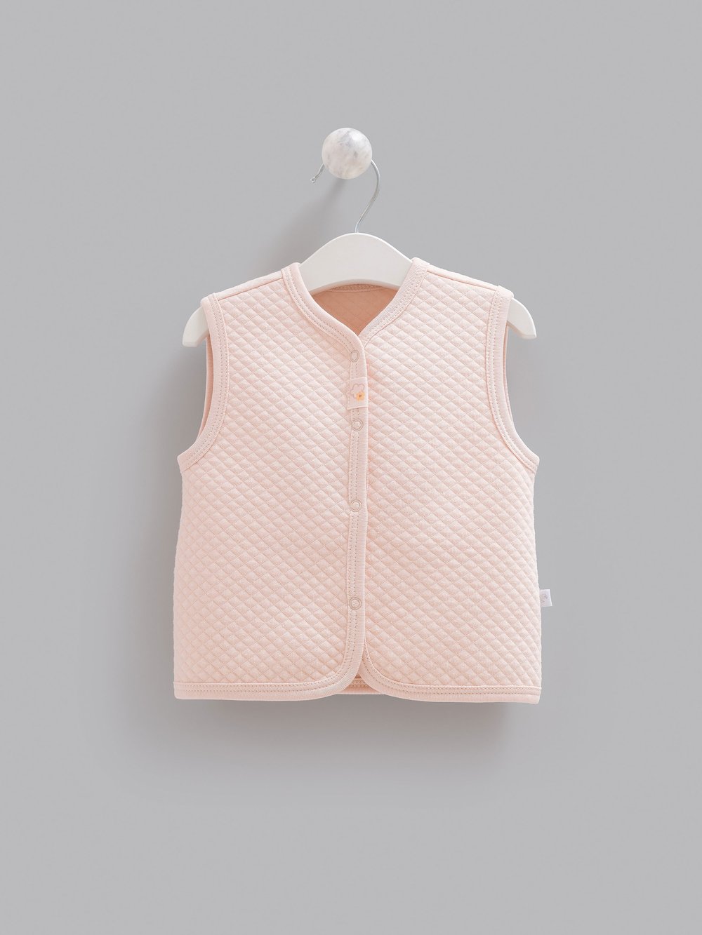 Kız Bebek Kapitone Pamuklu Yelek - Mevsimlik Çıtçıtlı Yumuşak Bebek Yelek - Miniccobaby