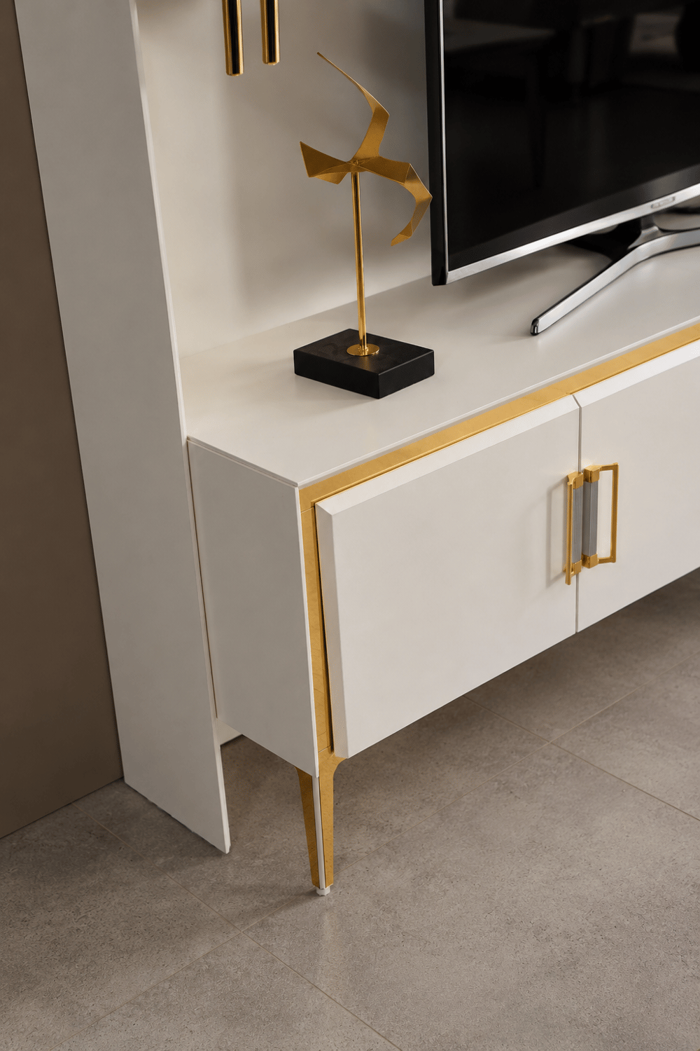 Enluso Alyans Gold Lcd Tv Sehpa üst fonlu 200 Cm