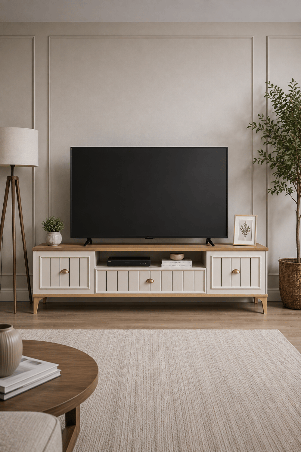 Enluso Bella Lcd Tv Sehpa (Sedef Krem) - 200