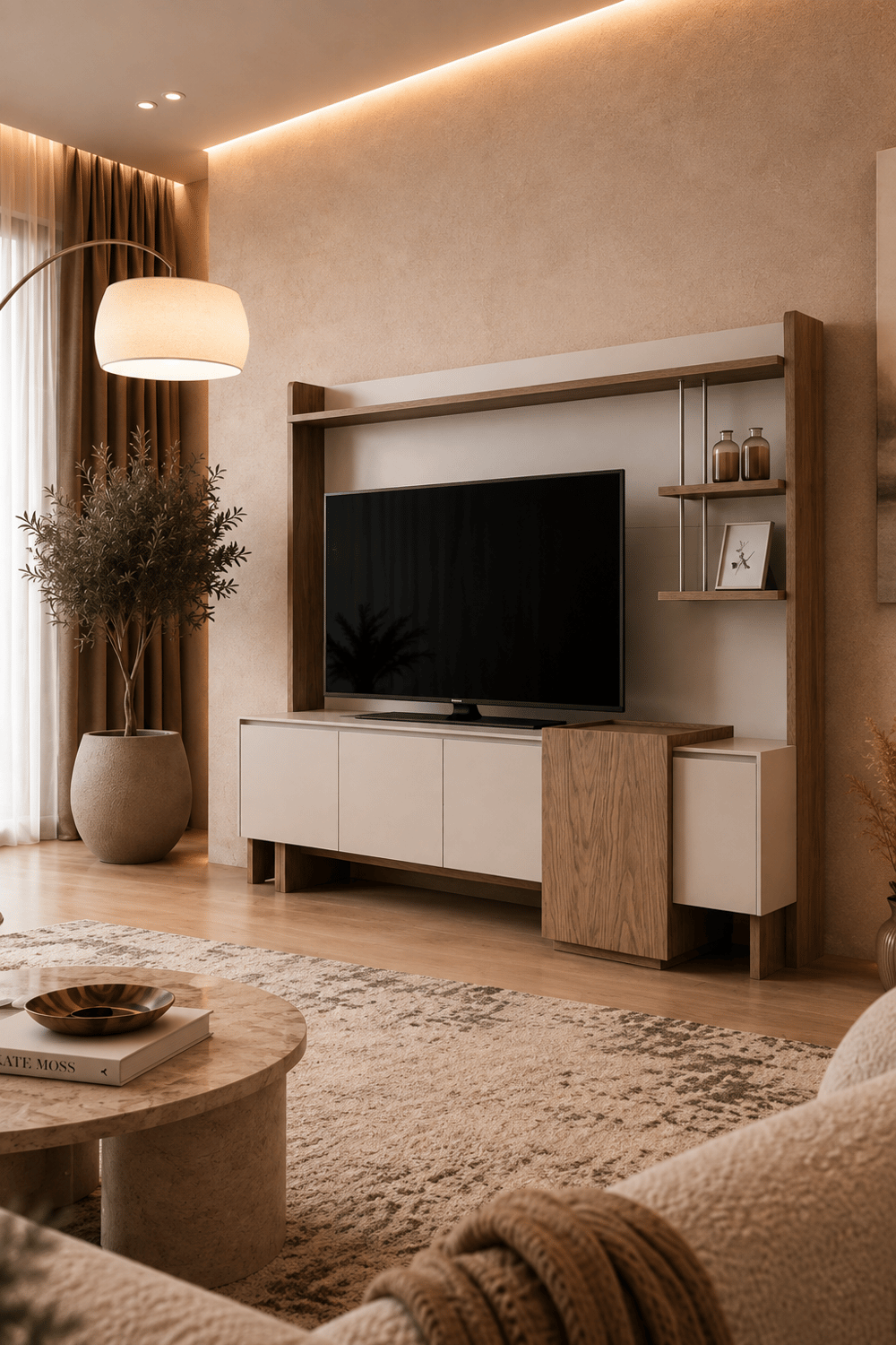 Kona Lcd Tv Sehpa Duvar Fonlu(Vario Vizon) - 200