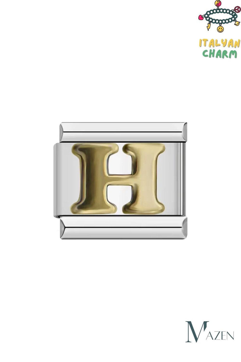 H HARFİ, HARF  İTALYAN BİLEKLİK CHARMI