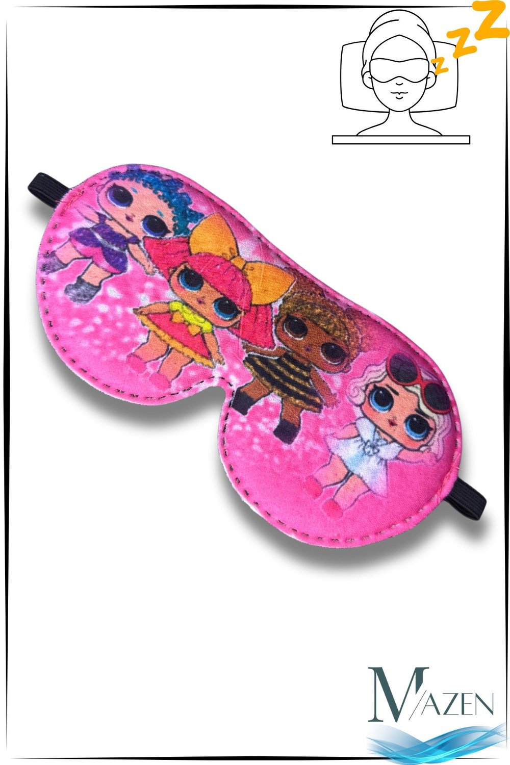Işık Geçirmeyen Lastikli Uyku Maskesi – Yumuşak Kumaş Uyku Bandı