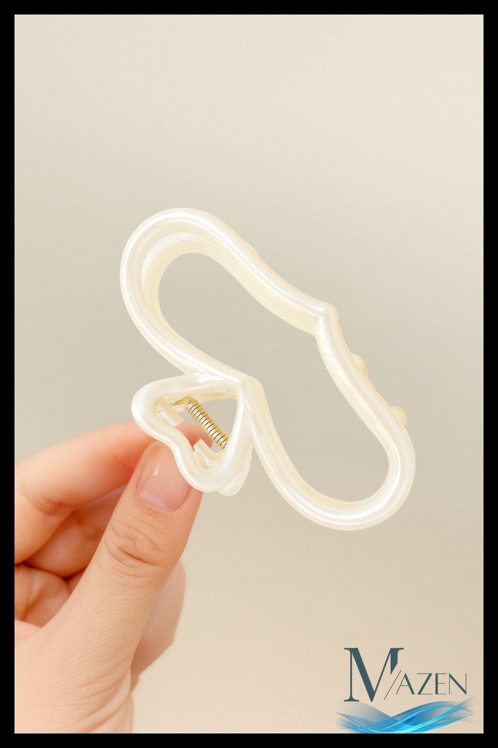 Kalp Tasarımlı Mandal Toka | 9 cm | Kadın Saç Aksesuarı | Özel Tasarım