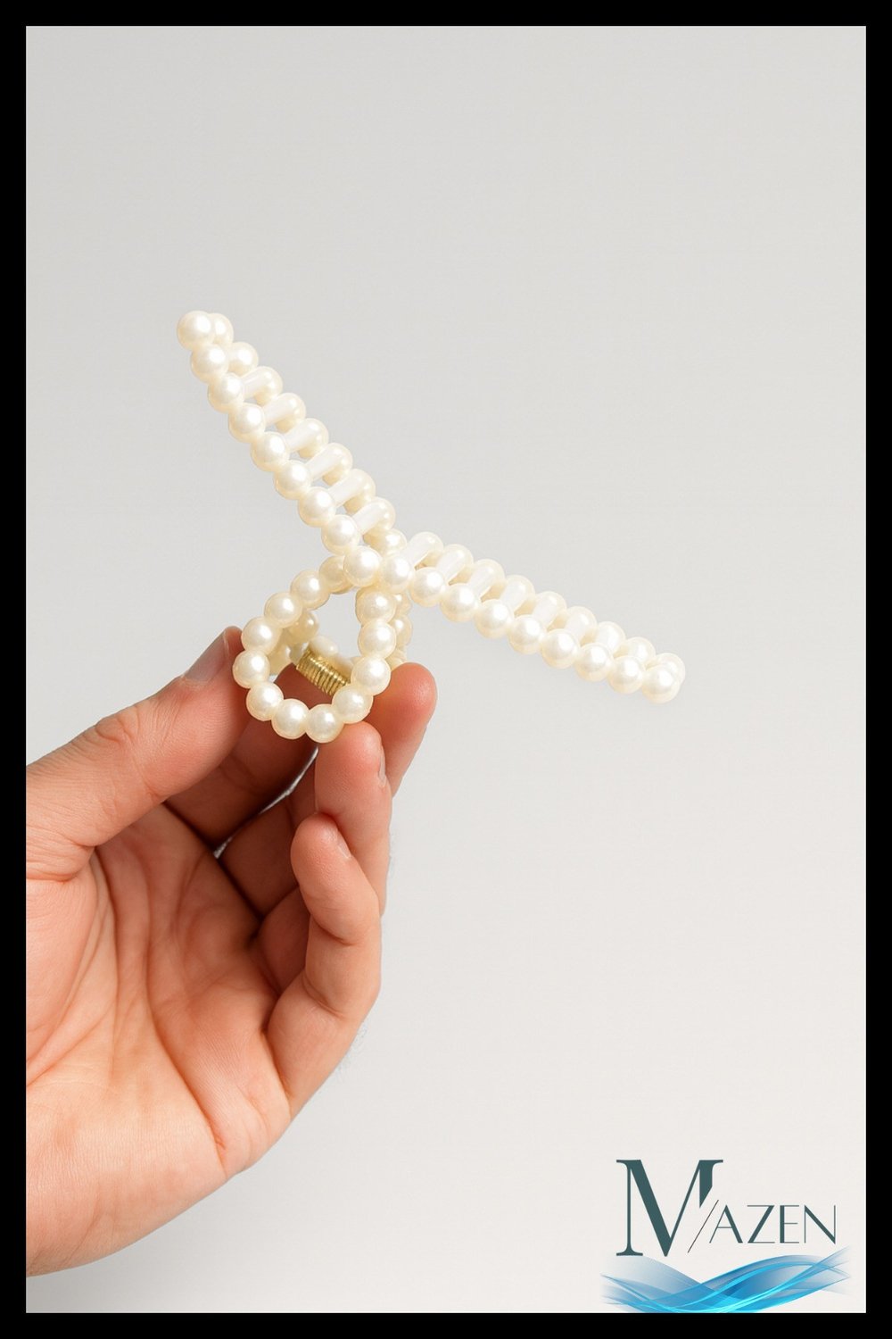 Kaymaz Kaliteli Mandal Toka | 11 cm | Kadın Saç Aksesuarı | İncili Tasarım