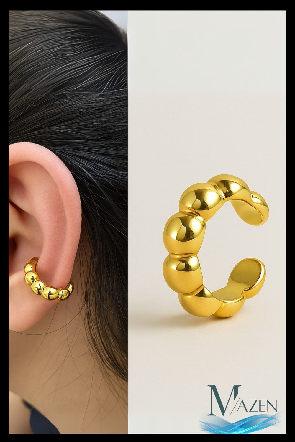 Kıkırdak Küpe | Earcuff | Kadın Takı Aksesuar | Delik Gerektirmeyen Gold Renk