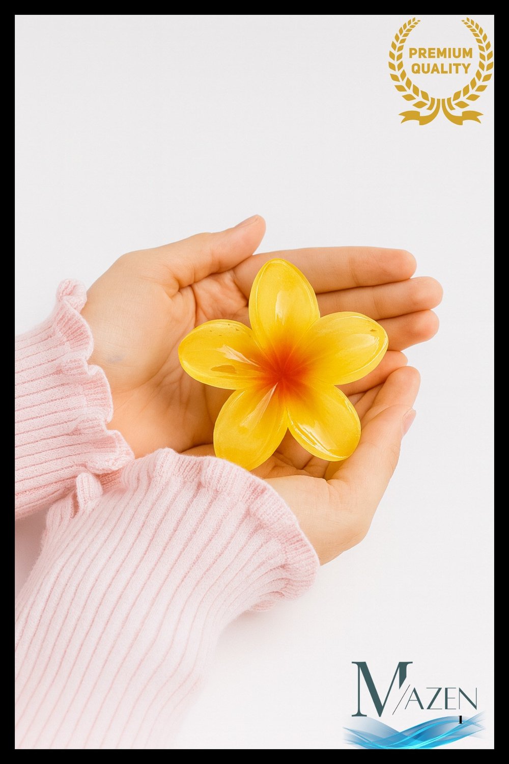 Lotus Çiçek Mandal Toka | Büyük Boy | Dayanıklı Kaliteli İthal Saç Aksesuarı