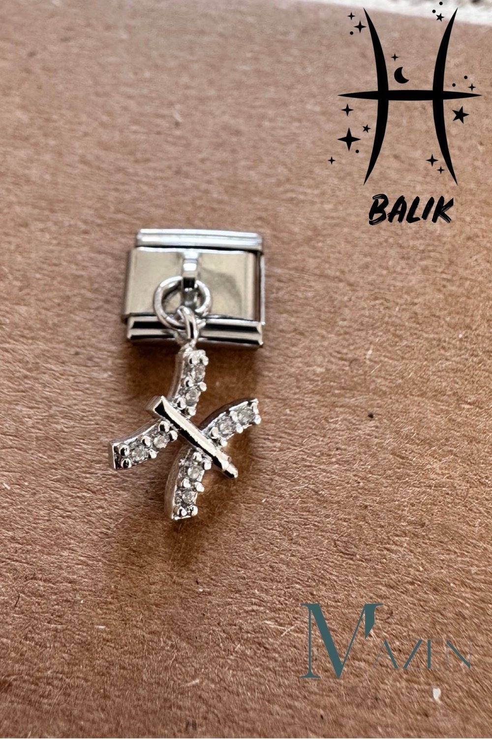 Sallantılı Burç İtalyan Bileklik Charmı BALIK BURCU