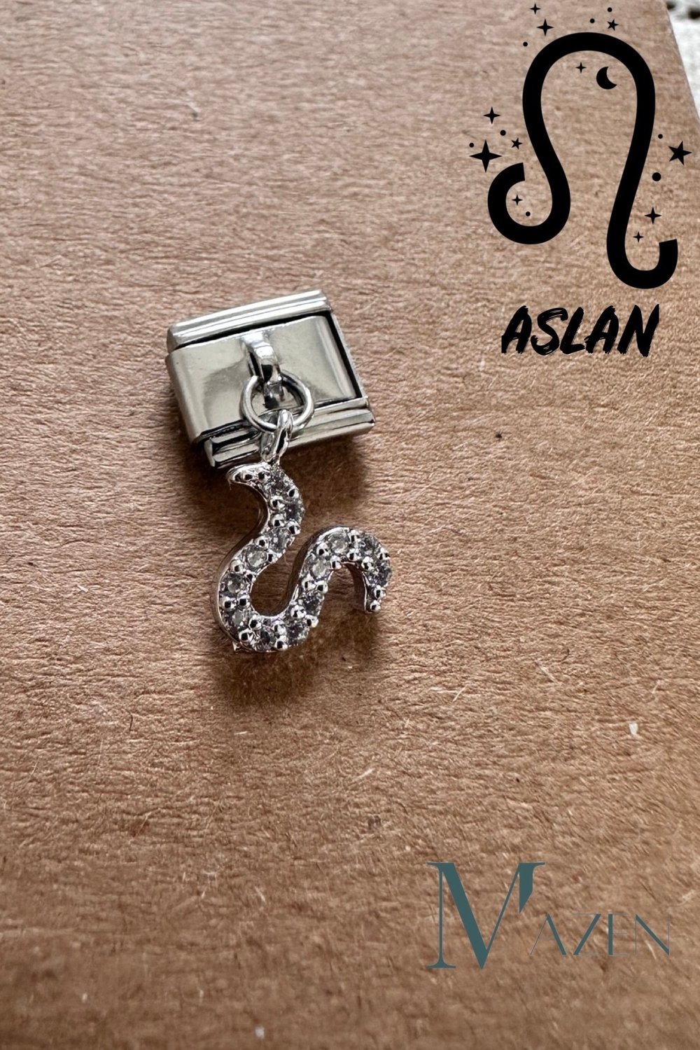 Sallantılı Burç İtalyan Bileklik Charmı ASLAN BURCU