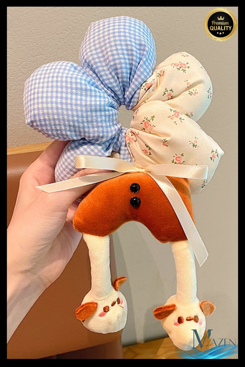 Sevimli Kawaii Peluş Topuz Toka | Ayaklı Tasarım | Kaliteli Kadın & Çocuk Lastik Saç Tokası