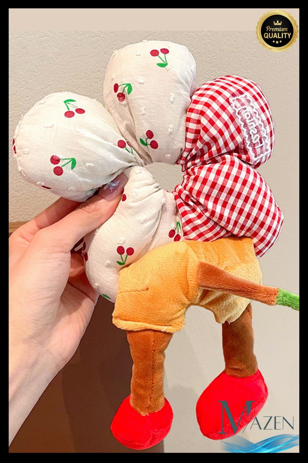 Sevimli Kawaii Peluş Topuz Toka | Ayaklı Tasarım | Kaliteli Kadın & Çocuk Lastik Saç Tokası