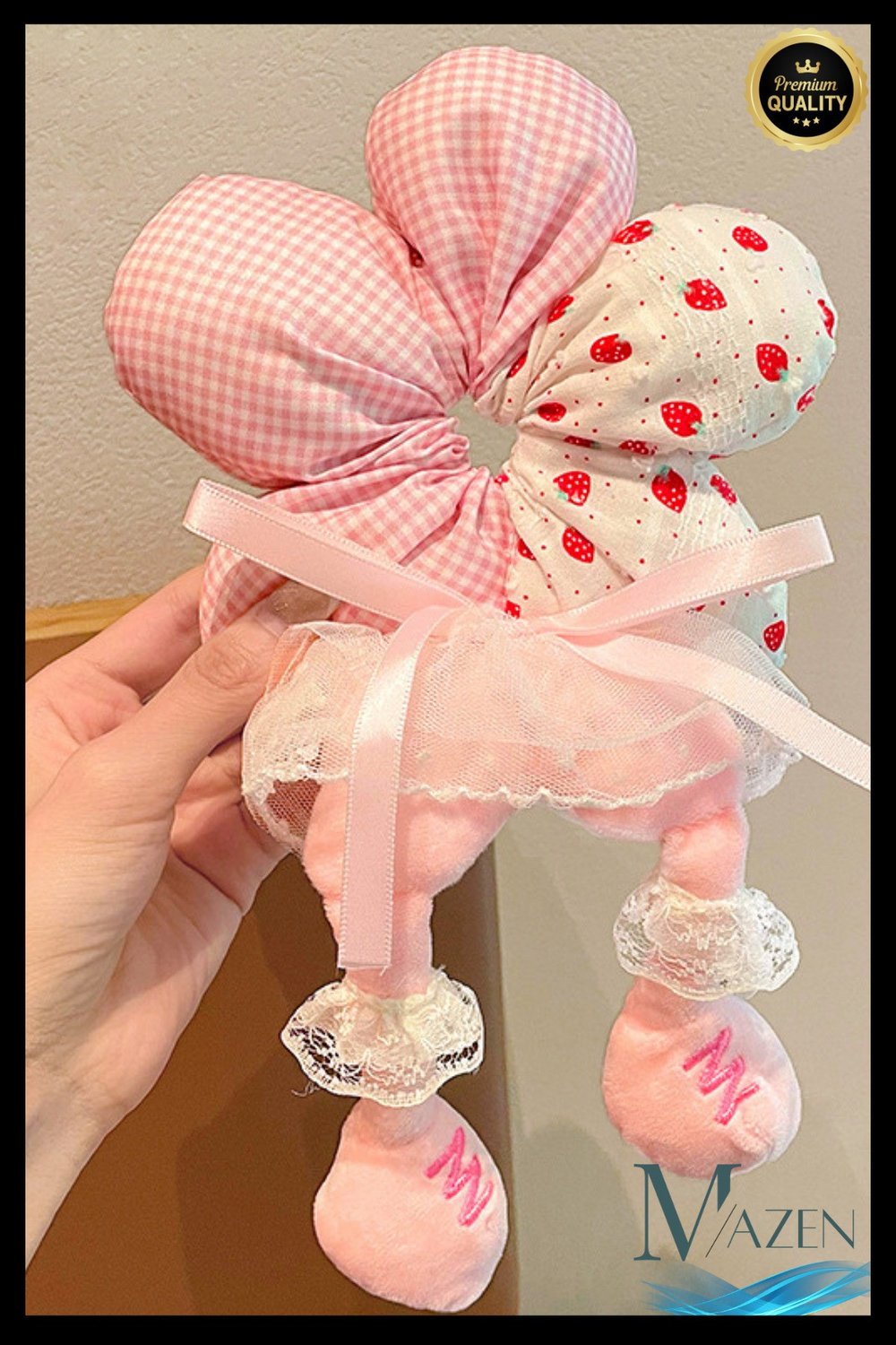 Sevimli Kawaii Peluş Topuz Toka | Ayaklı Tasarım | Kaliteli Kadın & Çocuk Lastik Saç Tokası