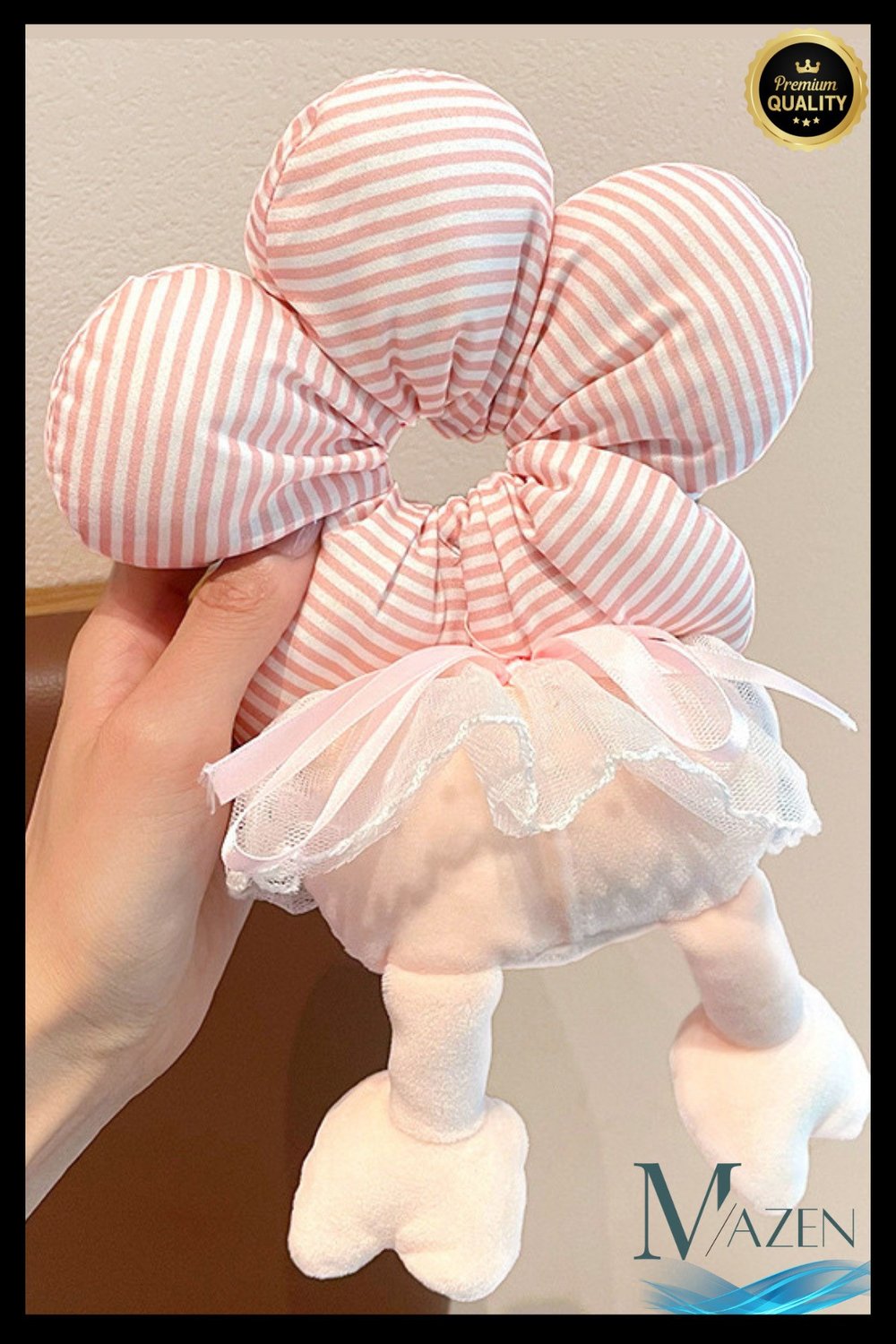 Sevimli Kawaii Peluş Topuz Toka | Ayaklı Tasarım | Kaliteli Kadın & Çocuk Lastik Saç Tokası
