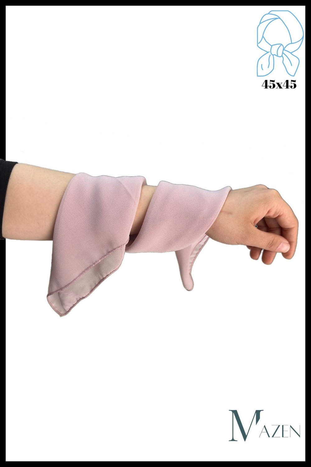 Soft Lila Düz Renk Şifon Fular 45x45 Saç, Çanta, Bilek, Boyun Aksesuarı