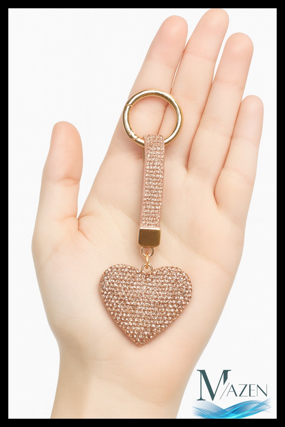 Taşlı Kalp Anahtarlık | Charm | Çanta Anahtarlığı Kadın Aksesuar