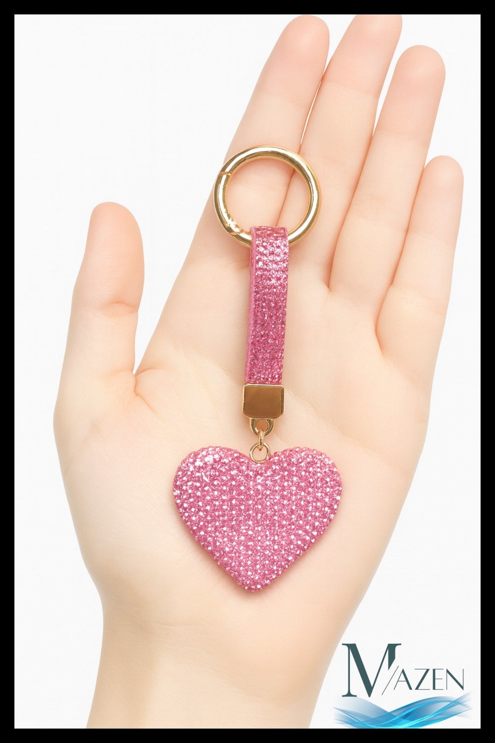 Taşlı Kalp Anahtarlık | Charm | Çanta Anahtarlığı Kadın Aksesuar