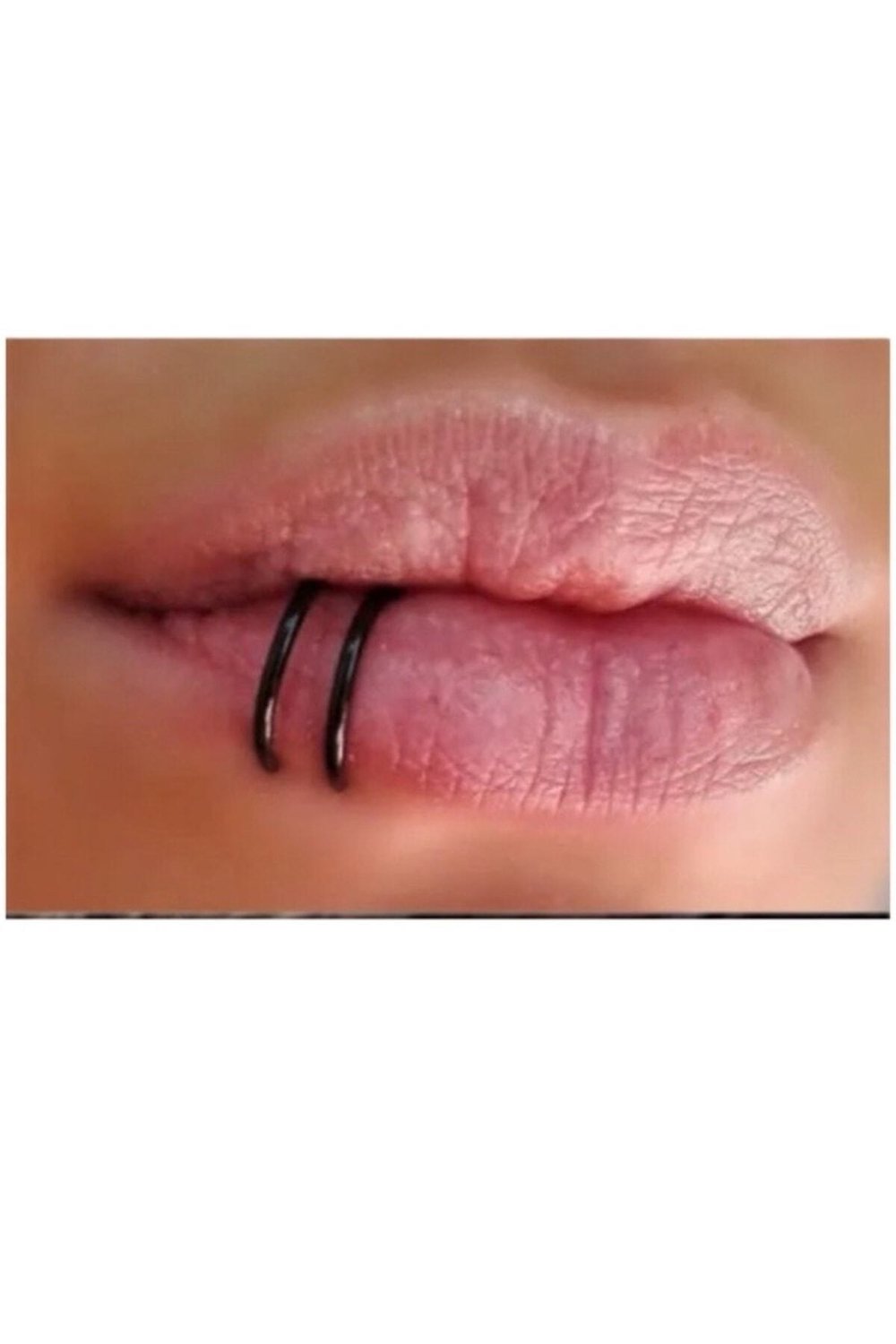 Unisex Çelik Dudak Piercing 316 L Siyah Renk