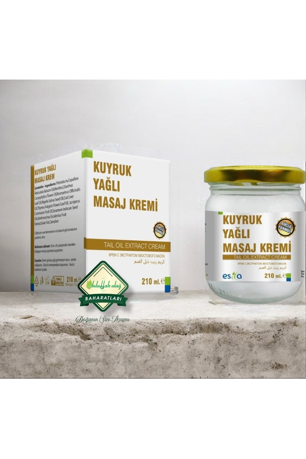 Esila Kuyruk Yağlı Bamya Tohumlu Masaj Kremi 210 ml