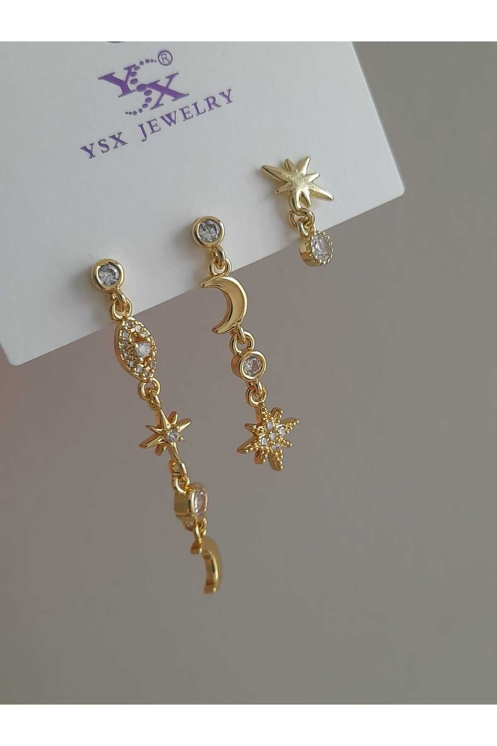 3'lü Jullsy Gold Küpe