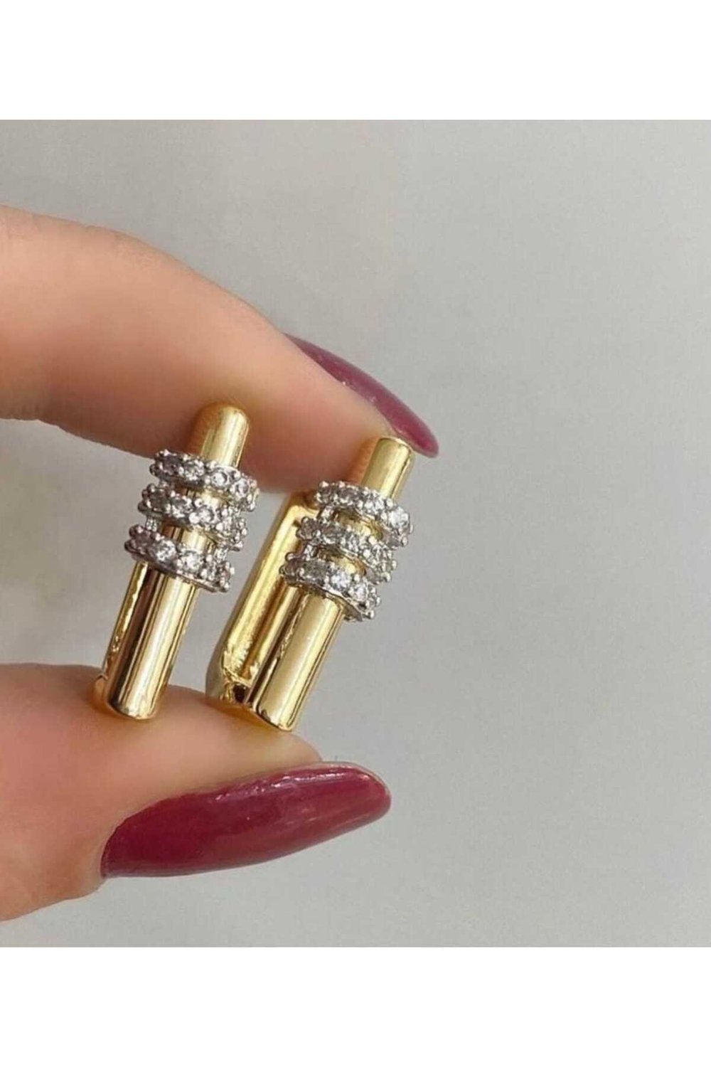 Çelik luss gold küpe