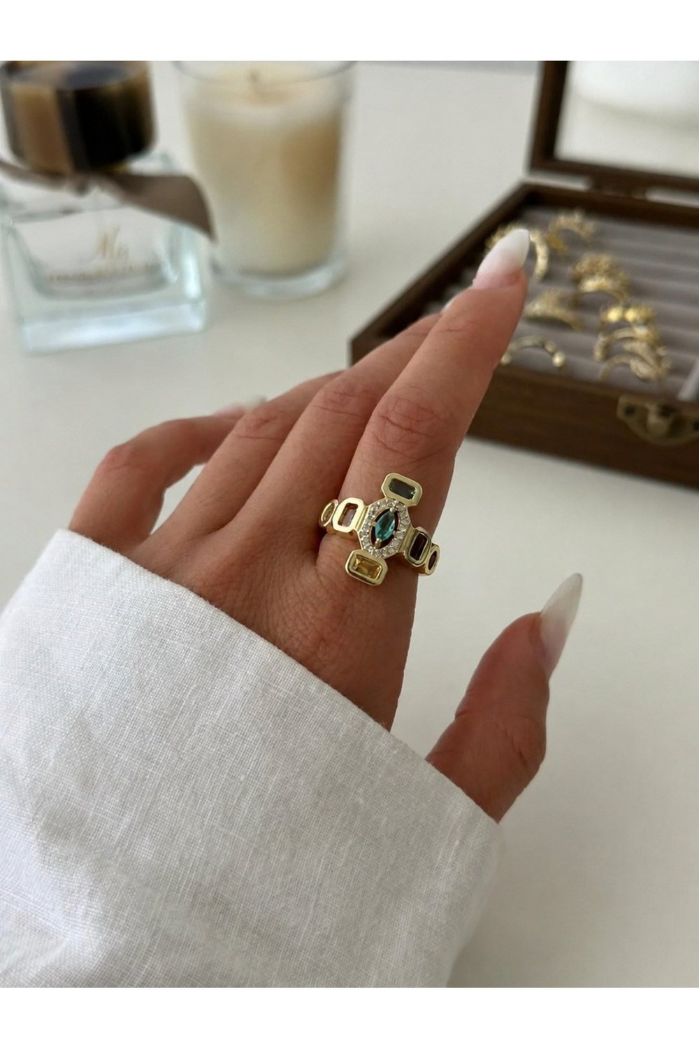 Flowe Gold Ayarlanabilir Yüzük
