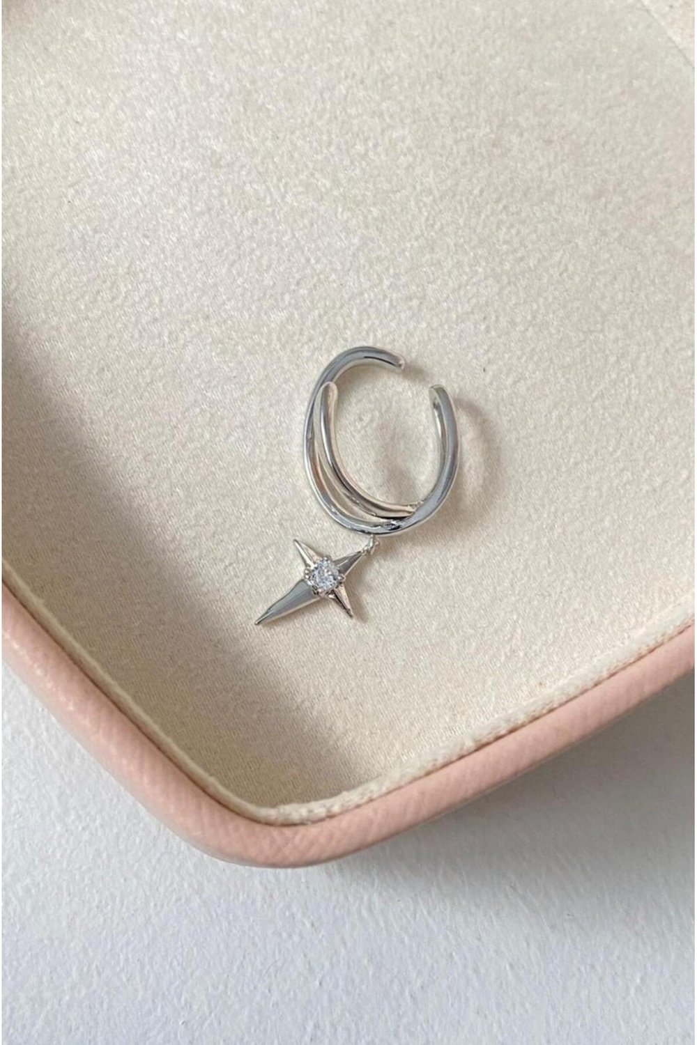 Kuzey yıldızı gümüş earcuff