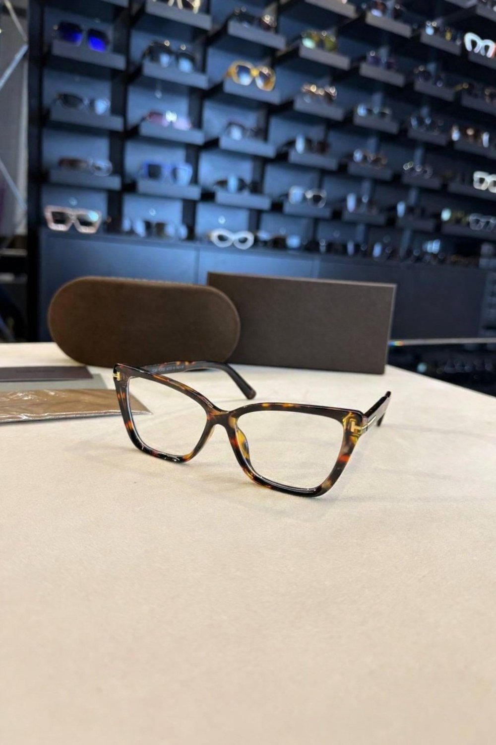Leopar Cat Eye Mavi Işık Korumalı Gözlük