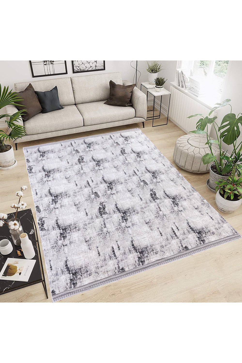 Modern Pamuklu Halı Örtüsü Savan 6m2 Dokuma 200x300 Lastiksiz