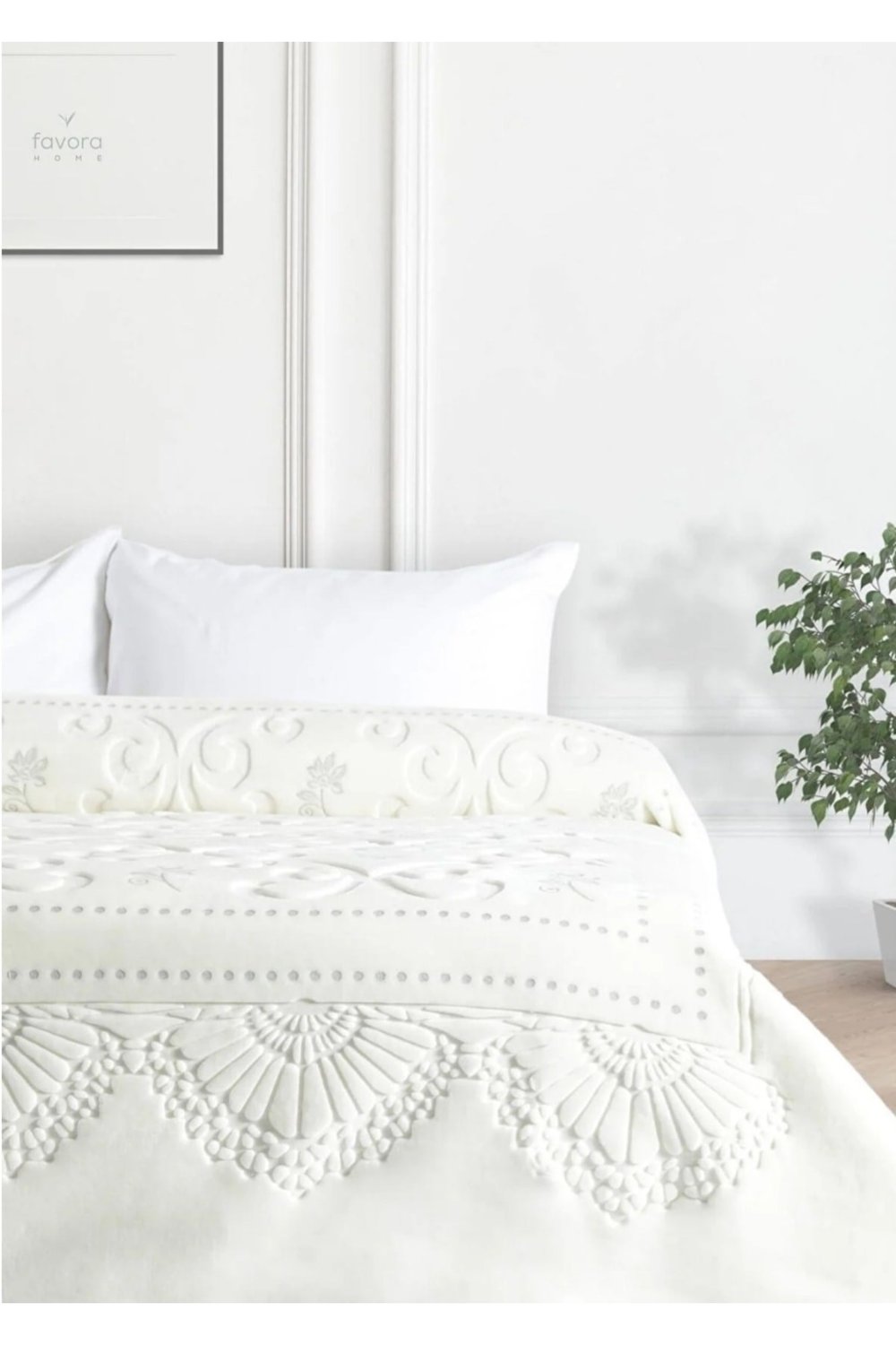 Pırıltı Çift Kişilik Battaniye Gümüş Işlemeli-220x240