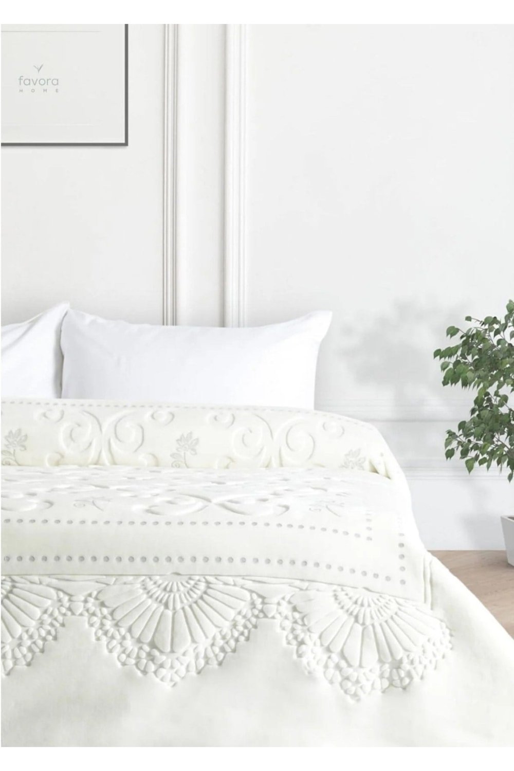 Pırıltı Çift Kişilik Battaniye Gümüş Işlemeli-220x240