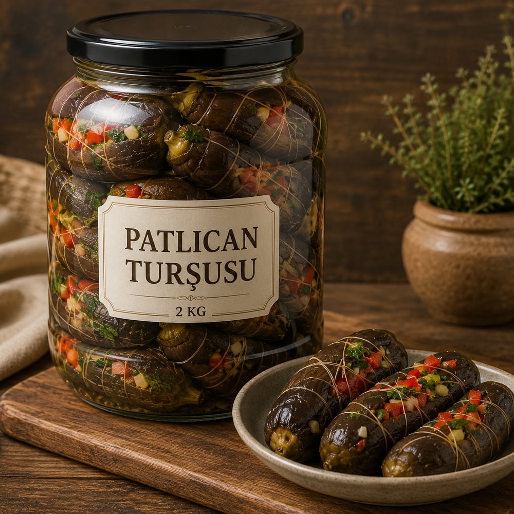 Patlıcan Turşusu 2 kg (cam kavanoz)