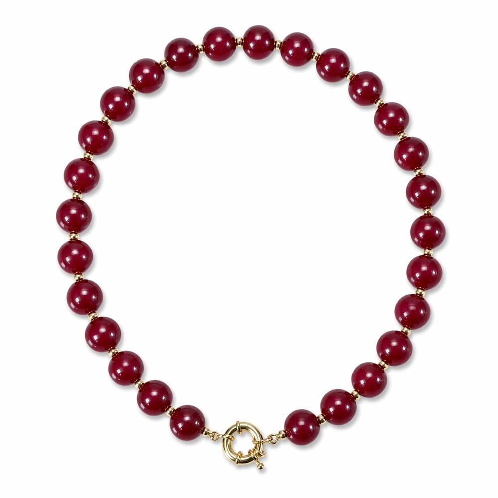 Bordo İnci Kolye