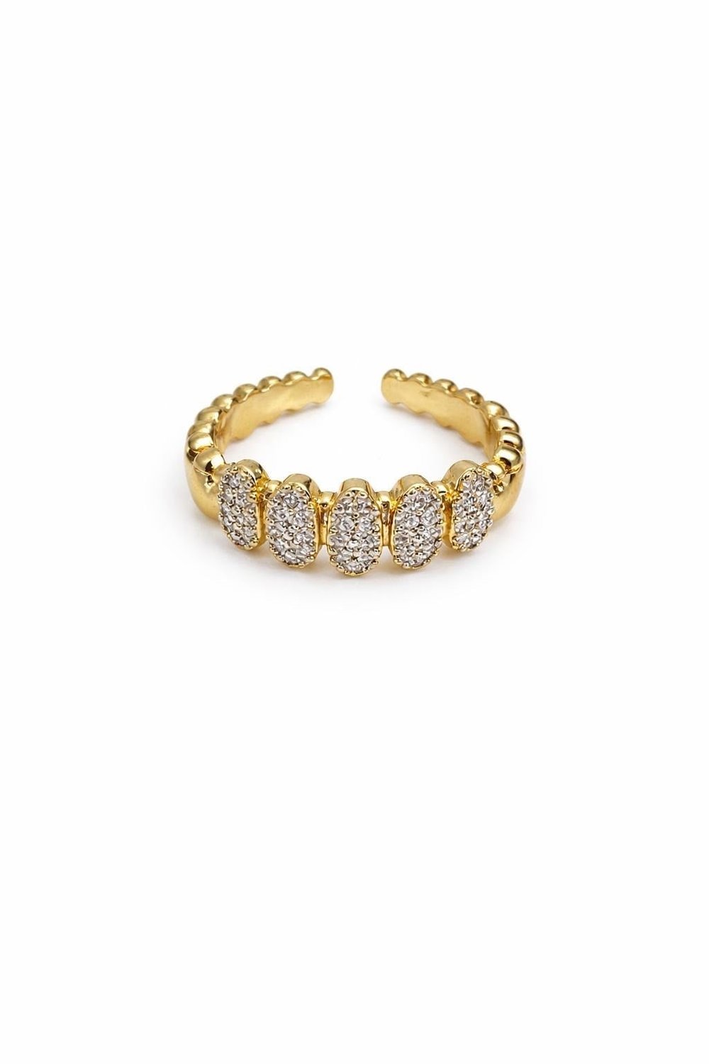 ELENA Oval Zirkon Taşlı Gold Yüzük 3512