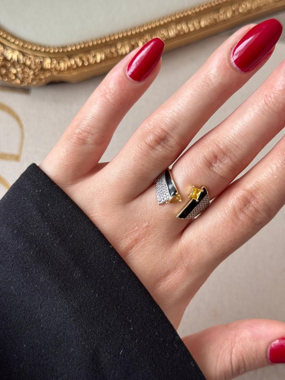 Noir Duo Gold Yüzük 3793