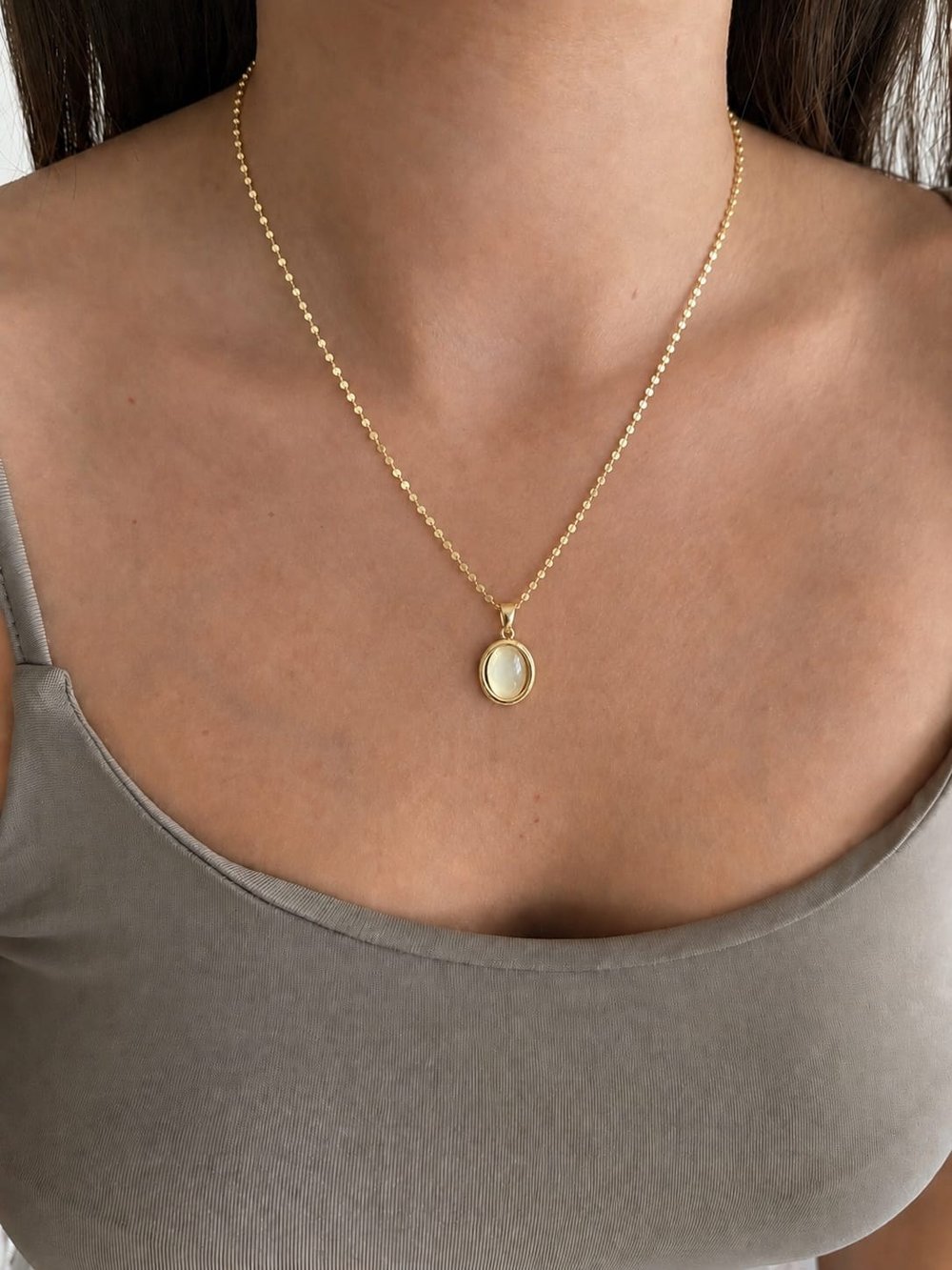 Özel Seri 14K Gold Kaplama Kırmızı Taşlı Çelik Kadın Kolye 4210