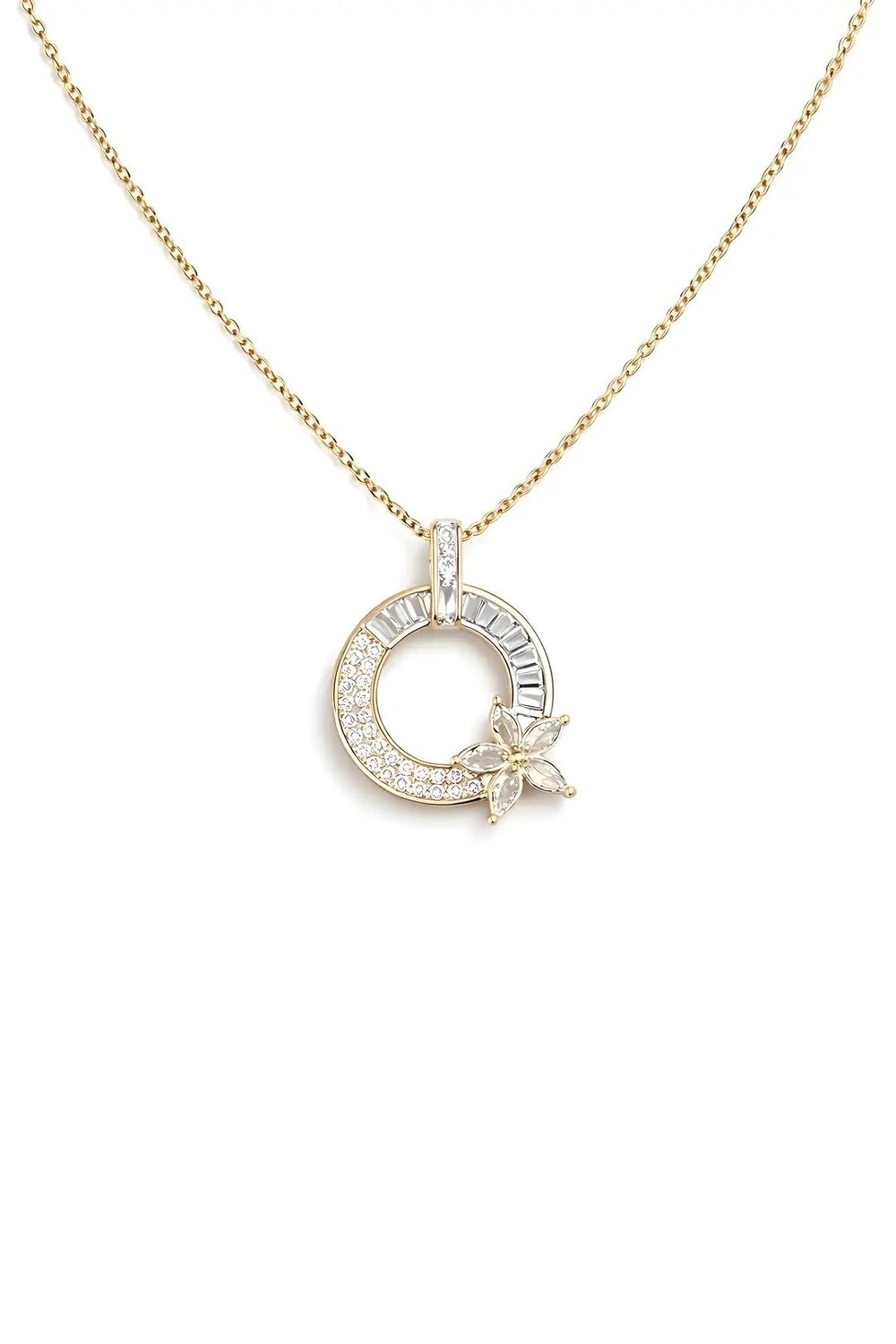 Özel Seri Flora Silver Gold Kolye