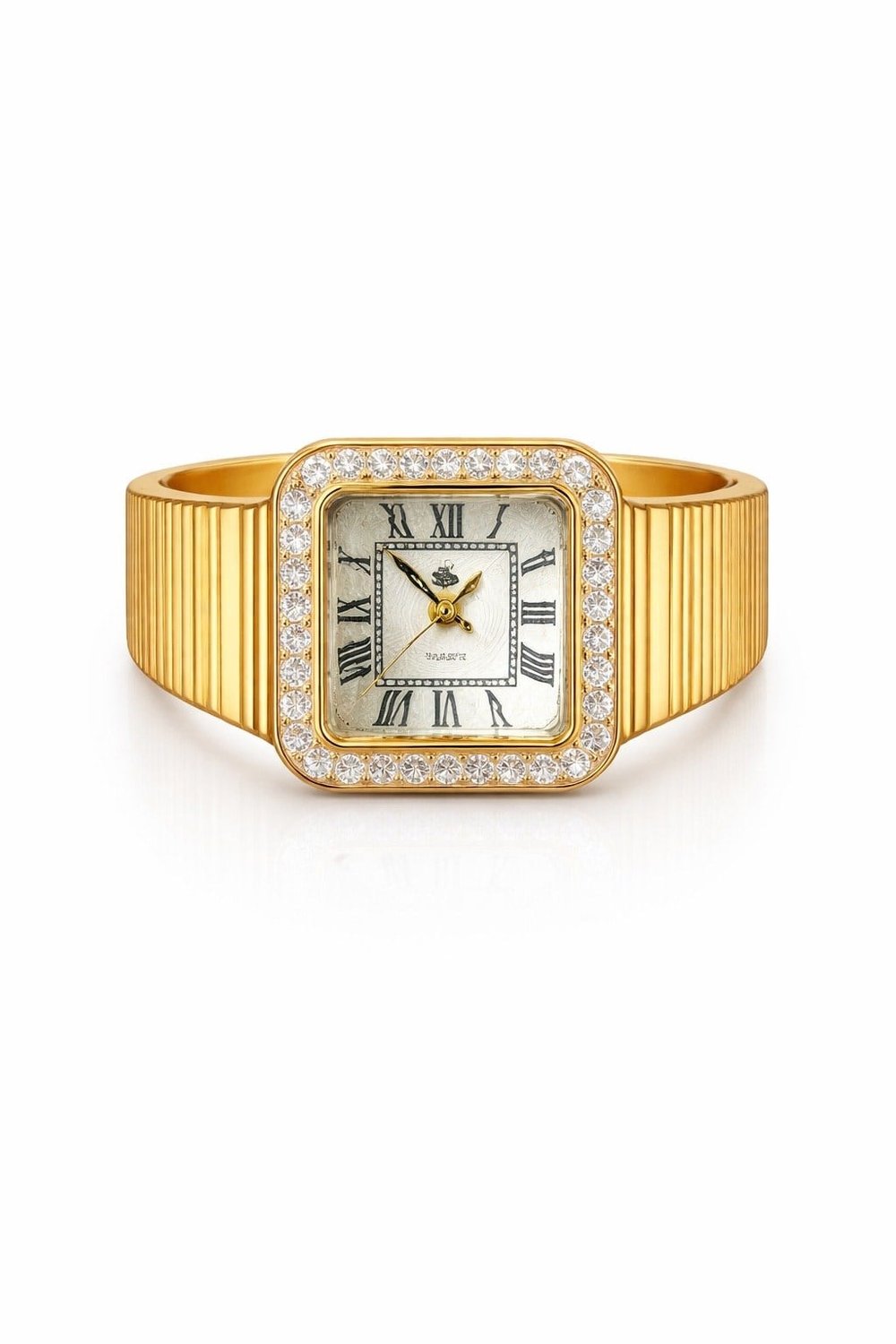 Rivona Square Gold Watch Ring
