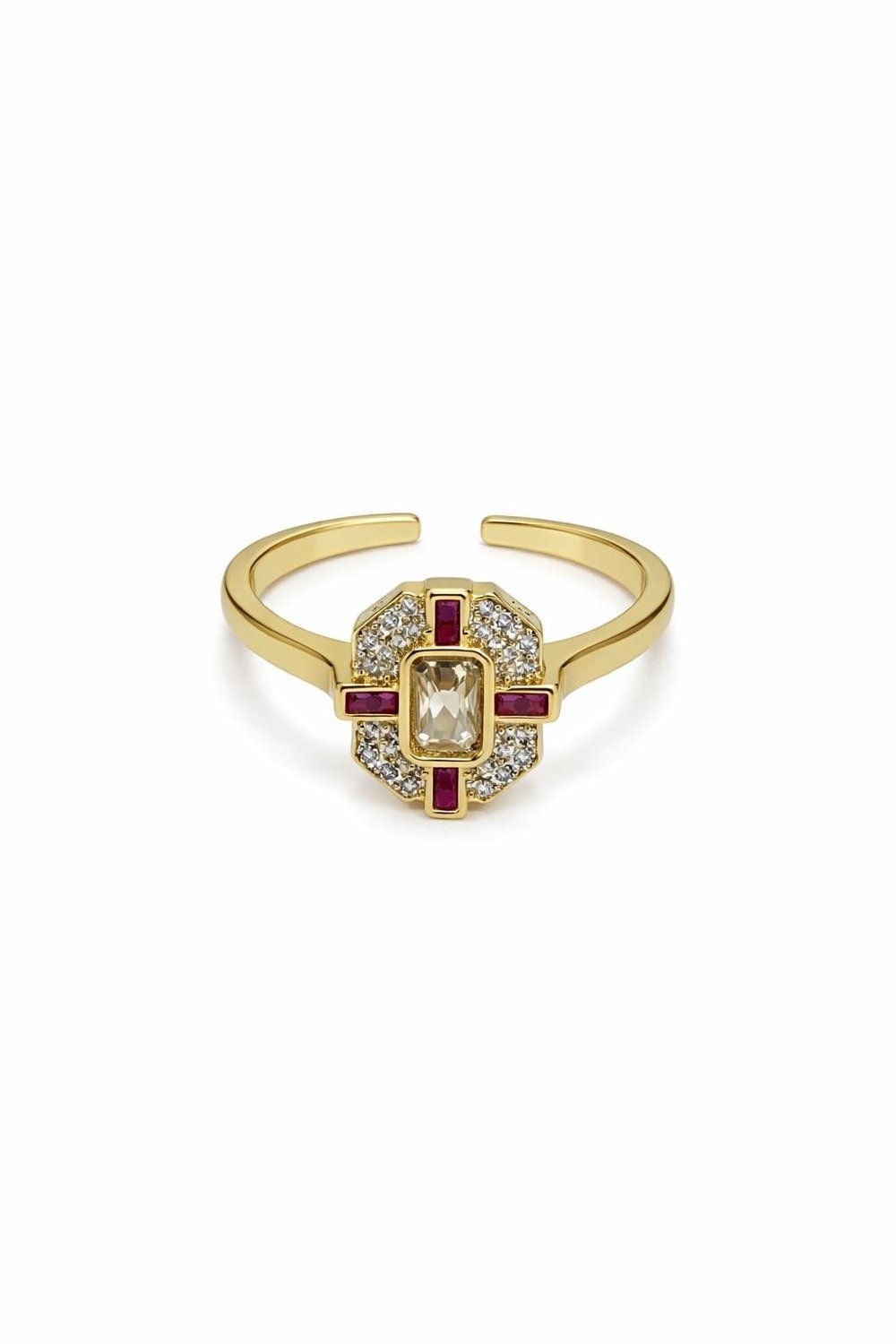 Safir Işıltı Gold Yüzük 3845