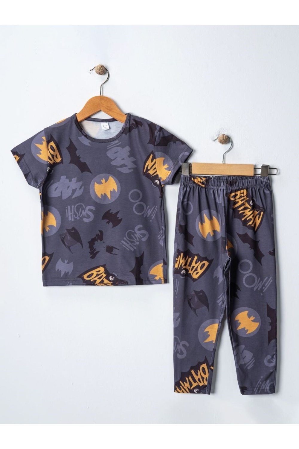 kısa kollu baskılı  pijama takımı