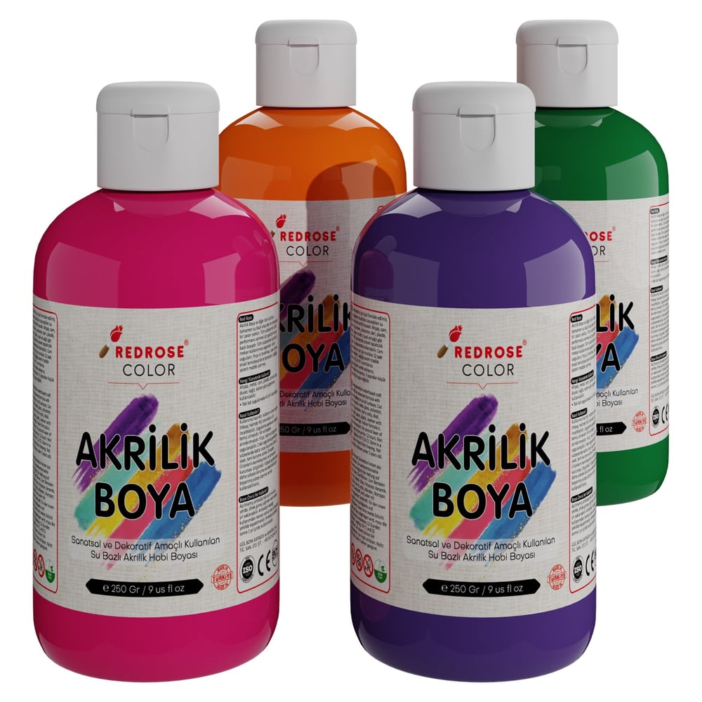 Ara Renkler Akrilik Boya 4'lü Set 4x250gr