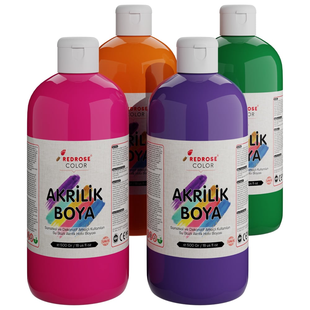 Ara Renkler Akrilik Boya 4'lü Set 4x500gr