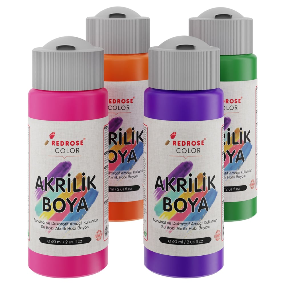 Ara Renkler Akrilik Boya 4'lü Set 4x60ml