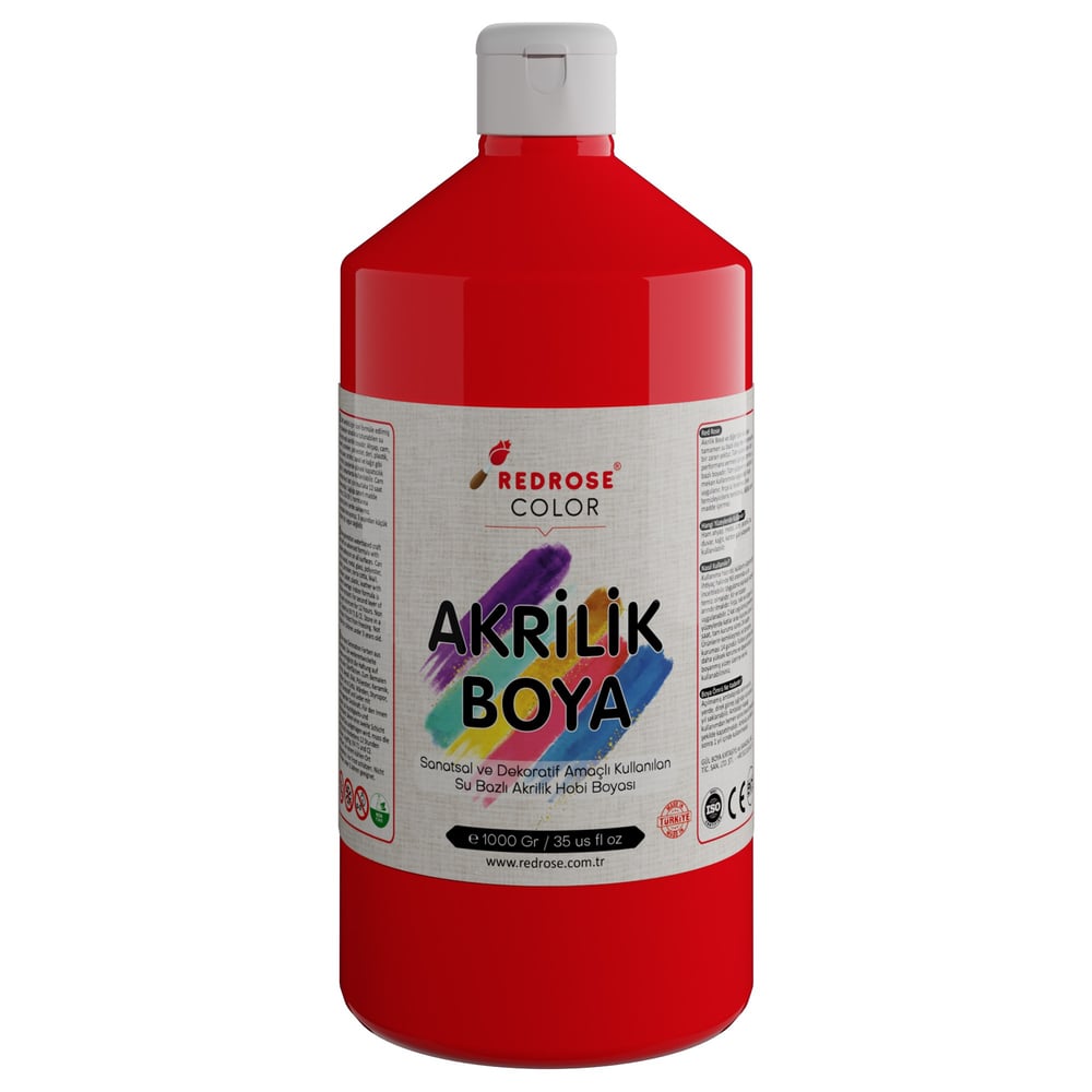 Kırmızı Akrilik Boya 1000gr