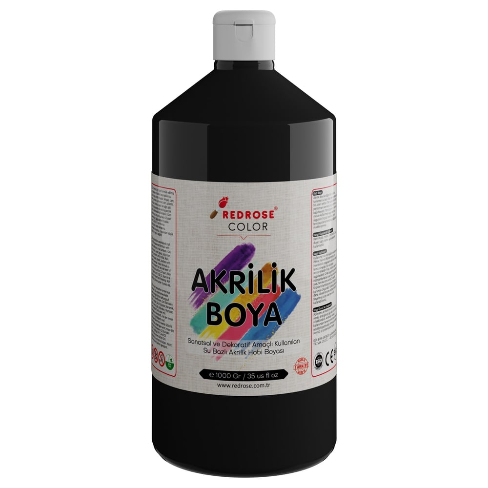 Siyah Akrilik Boya 1000gr