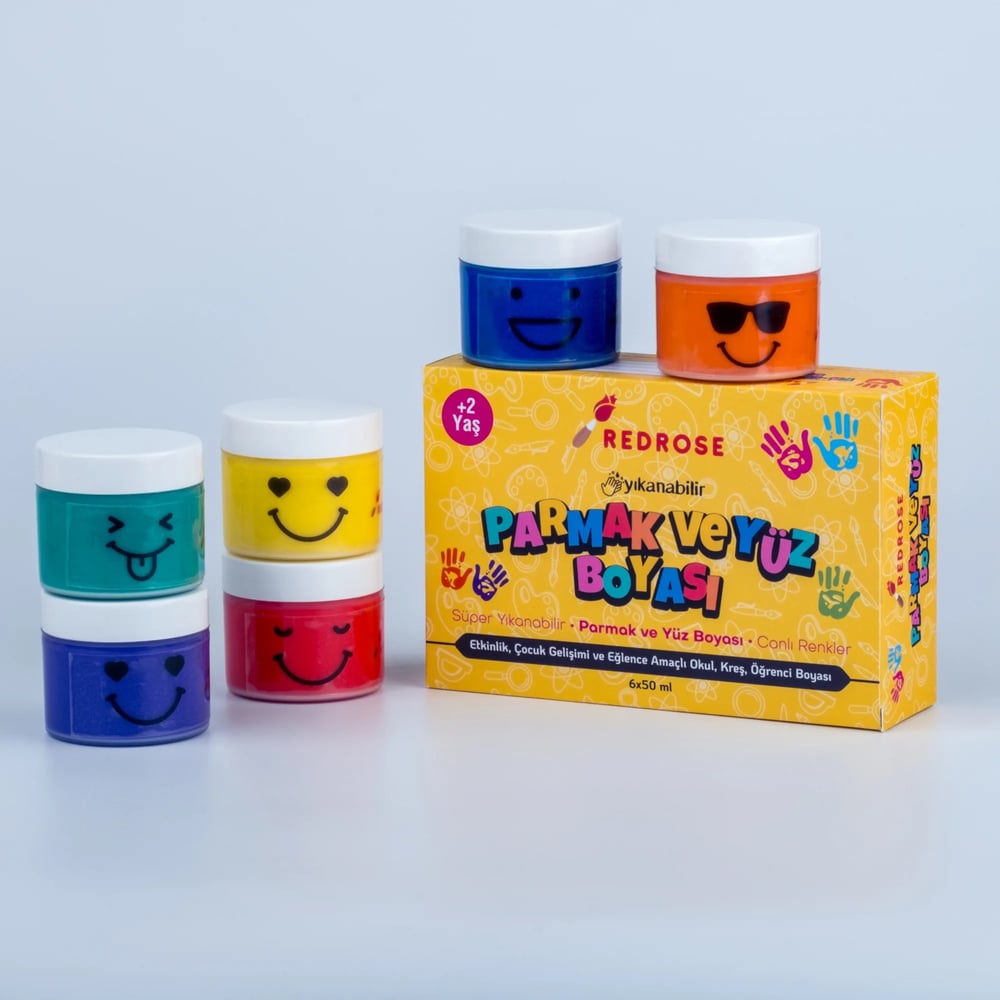 Süper Yıkanabilir Parmak Boyası 6x60gr