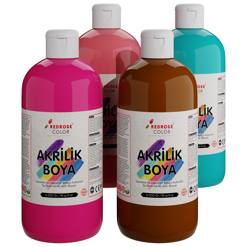 Tamamlayıcı Renkler Akrilik Boya 4'lü Set 4x500gr