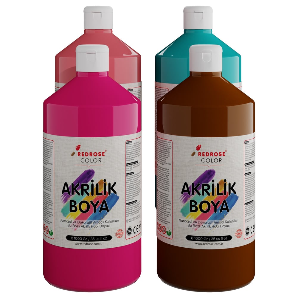 Tamamlayıcı Renkler Akrilik Boya 4'lü Set 4x1000gr