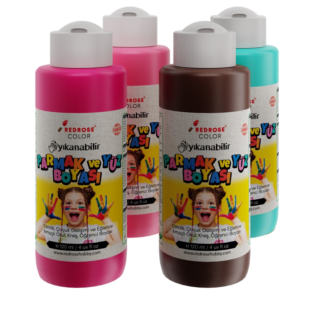 Tamamlayıcı Renkler Parmak Boyası 4'lü Set 4x120ml