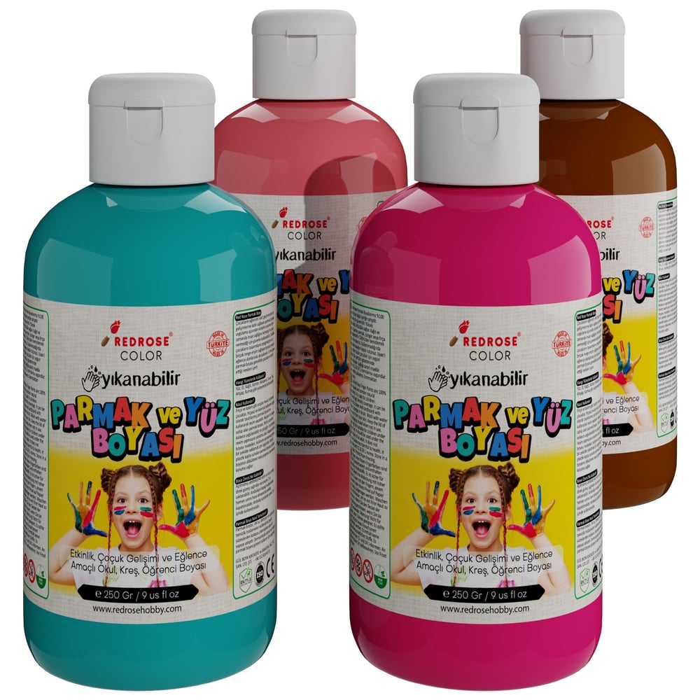 Tamamlayıcı Renkler Parmak Boyası 4'lü Set 4x250gr