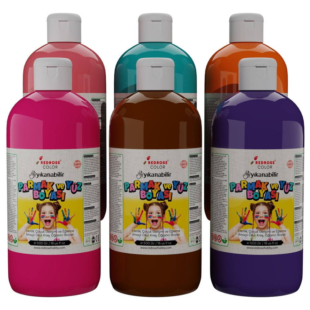 Tamamlayıcı Renkler Parmak Boyası 6'lı Set 6x500gr